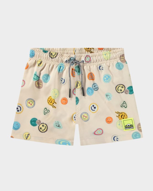 Boy's Niko Printed Swim Trunks, Size 7-10